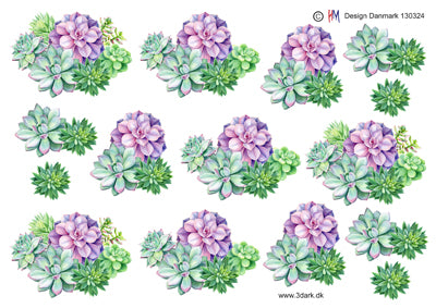 HM Design 3D Ark - Smukke blomster i sarte farver
