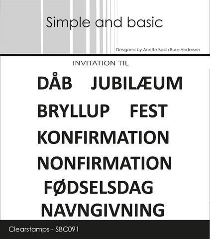 Simple-And-Basic-Dåb-Jubilæum-Bryllup-Fest-Konfirmation-Nonfirmation-Fødselsdag-Navngivning