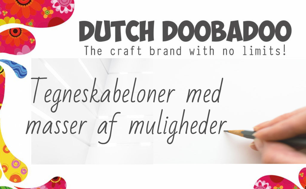 Inspiration: Kom bare du - lav kort med Dutch Doobadoo (tegneskabeloner)